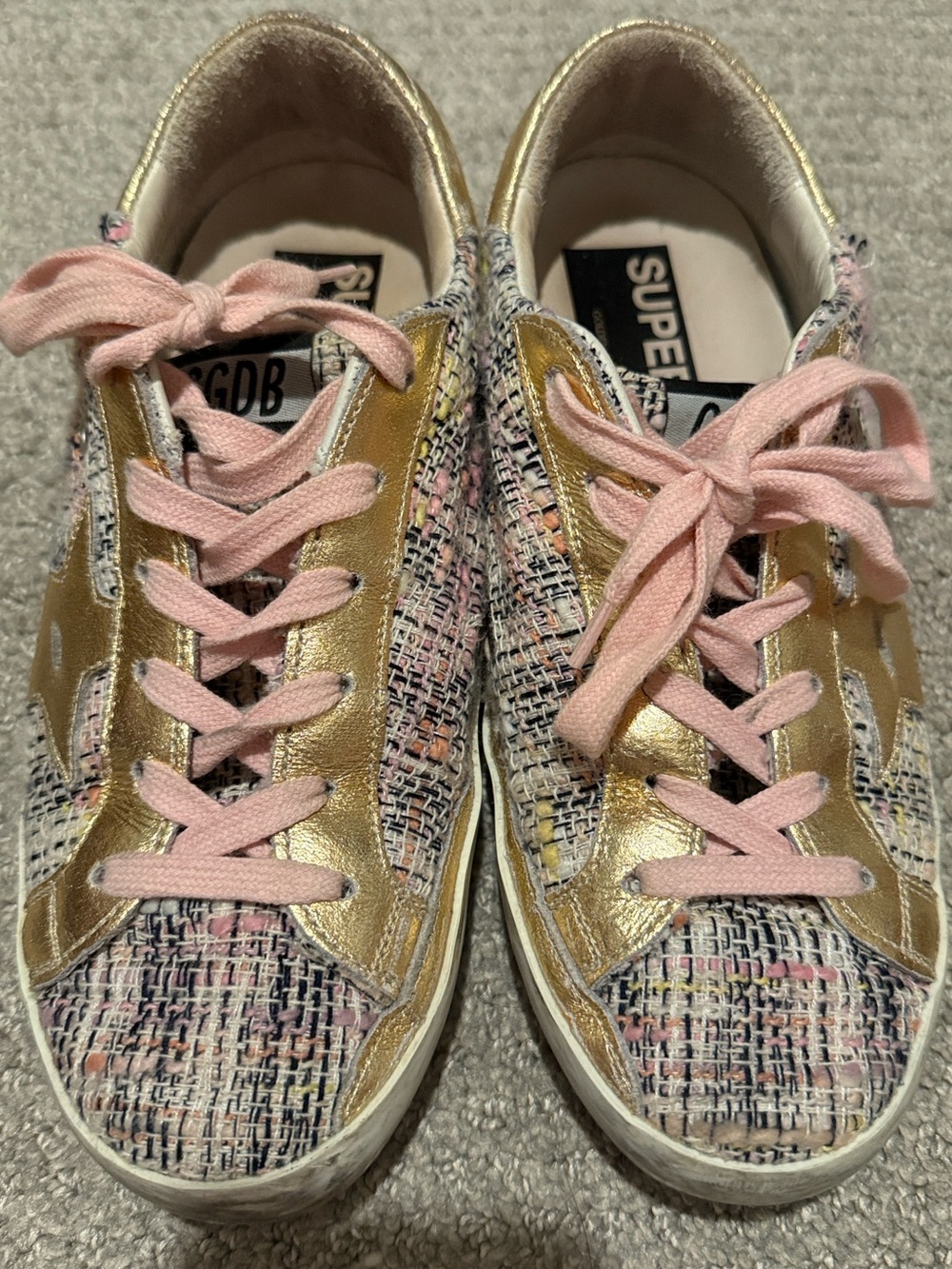 Golden Goose Tweed Low Top Sneakers
Pink Size 36